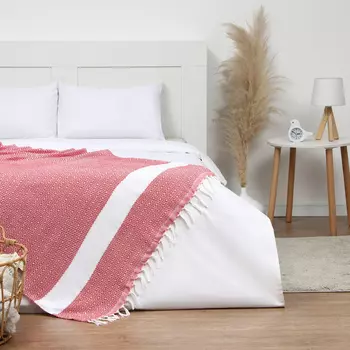 Плед с кисточками «Этель» East, 100180 см, красный