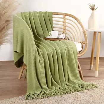 Плед Этель Green mood 130*170 см, цв.салатовый, 100% акрил