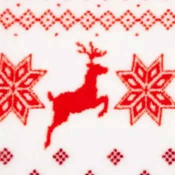 Плед "Этель" "Новогодний олень" 180*200 см,100% п/э, корал-флис 220 гр/м2