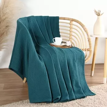 Плед «Этель» Waffle, 220240 см, синий, 340 г/м