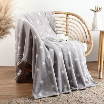 Плед «Этель. Звезды», 200200 см, корал-флис