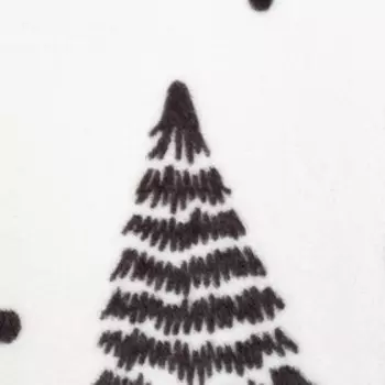 Плед Ёлочки 180х200 см, белый, микрофибра, 100% полиэстер