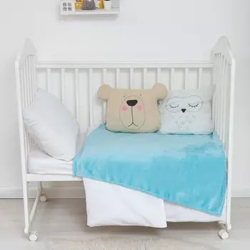 Плед Крошка Я 85х100 см, цвет голубой, 100% полиэстер