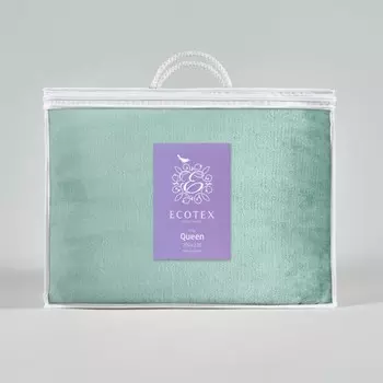 Плед «Квин», размер 200x220 см, цвет шалфей