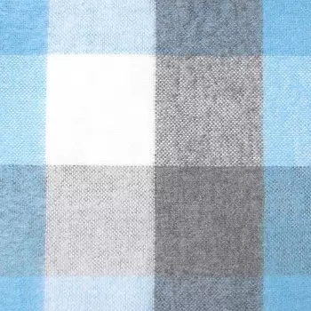 Плед Лондон 140х200см, 2/PURE, бел/сер/бирюза, хл 50%, пан 20%, пэ 30%