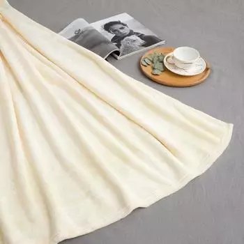 Плед LoveLife, 100140 см, велсофт, молочный, плотность 280 г/м