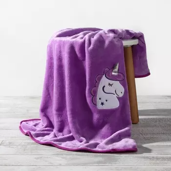 Плед LoveLife "Единорог" 80*100см, корал-флис, 200 гр/м2