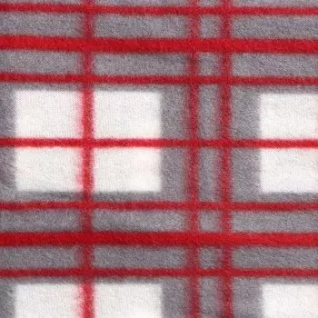 Плед Luscan Клетка 130х150см, серый, флис, 160г/м, пэ 100%