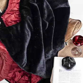 Плед меховой Stenova Home Black ruby, размер 140x200 см