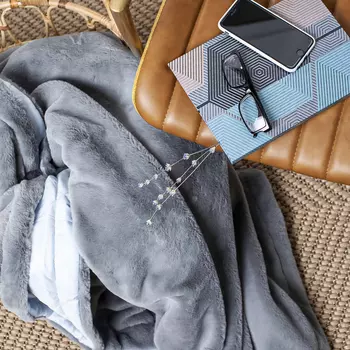 Плед меховой Stenova Home Frost gray, размер 140x200 см