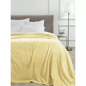 Плед Mimosa, размер 200х220 см, соты, желтый
