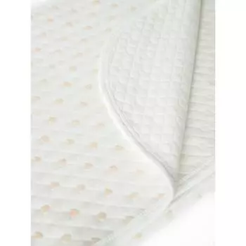 Плед-одеяло стеганое, размер 100х140 см, трикотаж, принт сердечки