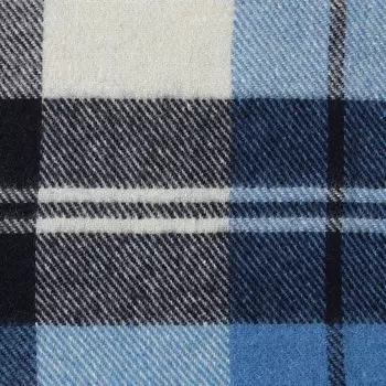 Плед Осло, 140х200 см, белый/серо-голубой/тёмно-синий, новозеландская шерсть