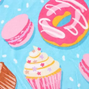 Плед Павлинка Капкейки 100х150см, голубой, аэрософт 190 г/м, пэ100%