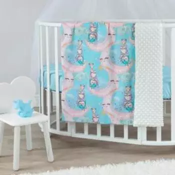 Плед-покрывало детское Moon owls, размер 88х88 см