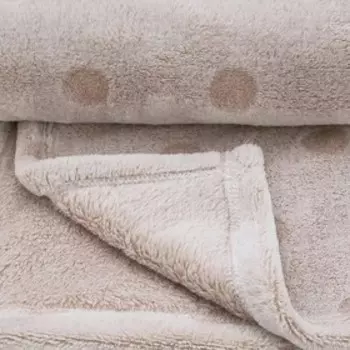 Плед - покрывало «Горох», размер 180х200 см, цвет бежевый