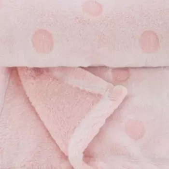 Плед - покрывало «Горох», размер 180х200 см, цвет розовый