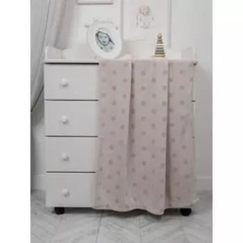 Плед - покрывало «Горох», размер 75х100 см, цвет бежевый