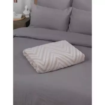 Плед - покрывало «Шеврон», размер 180х200 см, цвет бежевый