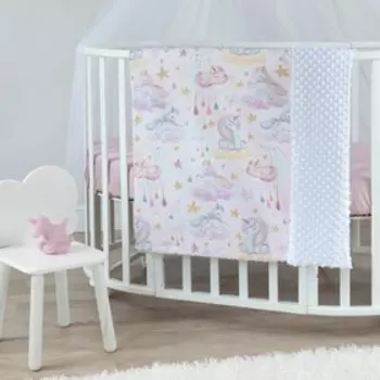 Плед-покрывало Sleep unicorns, размер 88х88 см
