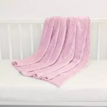 Плед - покрывало «Слоники», размер 100х118 см, цвет розовый