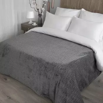 Плед-покрывало «Волна», размер 220х240 см, цвет графит