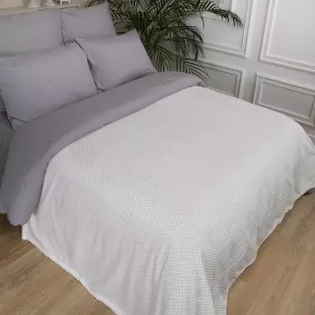 Плед-покрывало «Жаккард», размер 220х240 см, цвет молочный