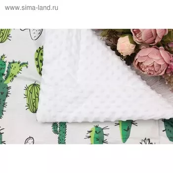 Плед «Растём вместе», размер 85 95 см, принт кактусы