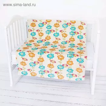 Плед, размер 100 118 см, принт божьи коровки