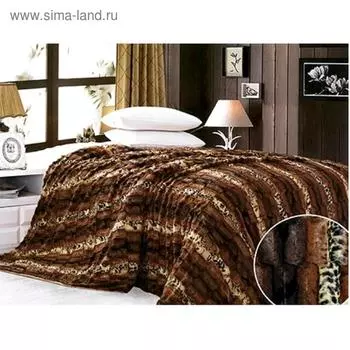 Плед, размер 160х220 см, норка тёмная