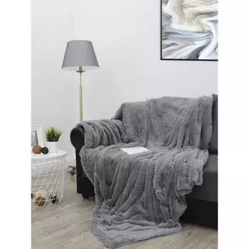 Плед, размер 160x220 см, цвет серый