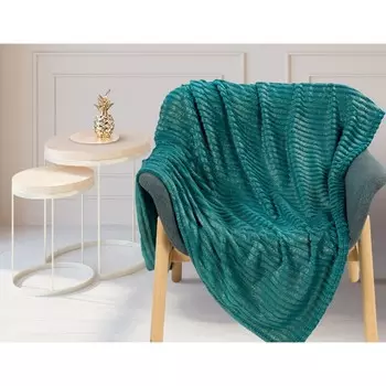 Плед, размер 200х220 см, цвет зеленый