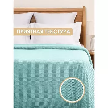 Плед, размер 220х200 см, цвет мятный