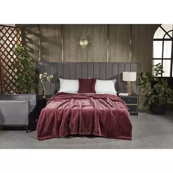 Плед «Ричард», размер 210х230 см, цвет марсала