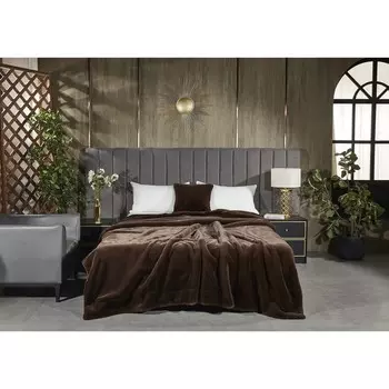 Плед «Ричард», размер 210х230 см, цвет шоколад