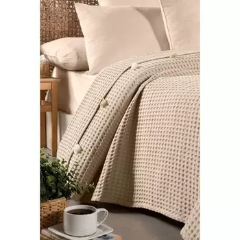 Плед с Кисточками Katia, размер 200х230 см, цвет бежевый