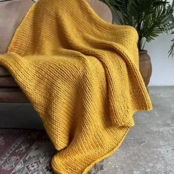 Плед «Софи», размер 110х135 см, цвет охра