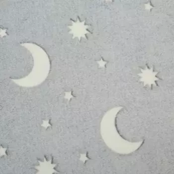 Плед светящийся 150х200 см «Месяц», велсофт 260г/м