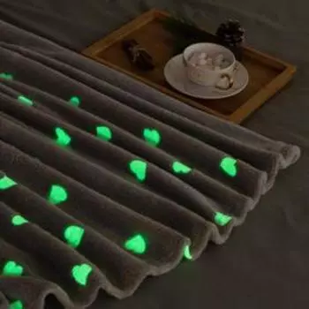 Плед светящийся в темноте «Этель. Love», 180200 см, корал-флис