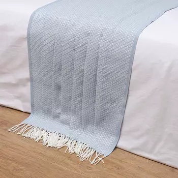 Плед Валенсия 140х200см, 13/BOUCLE, бел/ярк.гол, хл 50%, пэ 30%, пан 20%