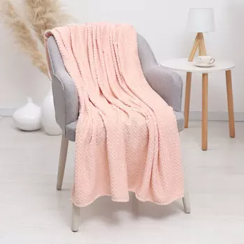 Плед Valira 140200 см, светло-бежевый, микрофибра, 200 г/м