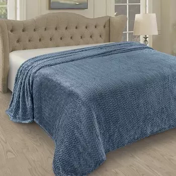 Плед Волна арт.14А 200х205см, велсофт 250г/м, пэ100%