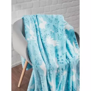 Плед Water bunny, размер 150х200 см, кролики, голубой