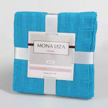 Плед вязаный Monet, размер 140 × 180 см, бирюза