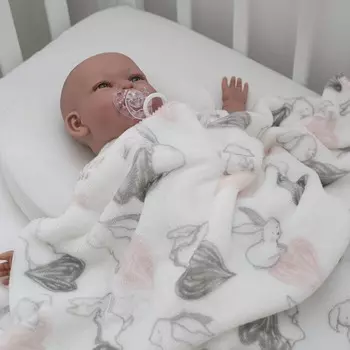 Плед «Зайчики и сердечки», размер 150х200 см