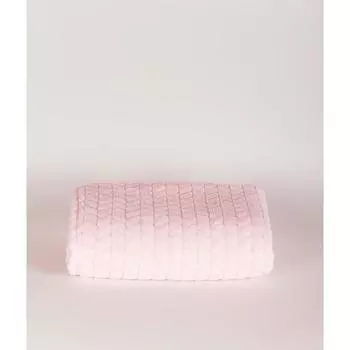 Плед «Зефирка», размер 120x90 см, цвет розовый, косички