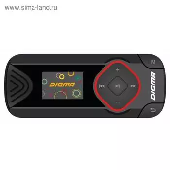 Плеер Flash Digma R3, 8 Гб, 0.8", FM, micro SD, micro SDHC,clip, черный