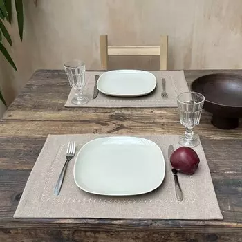 Плейсмат «Конта», размер 35х50 см, цвет бежево-коричневый