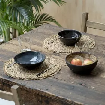 Плейсмат «Сильва», диаметр D35 см, цвет бежевый