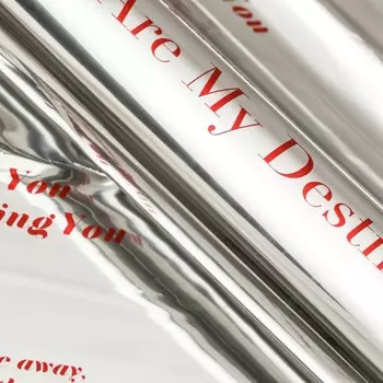 Пленка для цветов, 5757 см, красный металлик